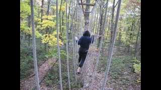 preview picture of video 'Jessica going across using Ropes - at Tree Tops Adventure Course'