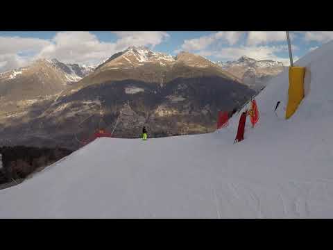 Skiing 2022 in Italy, Ponte di Legno, black piste 10