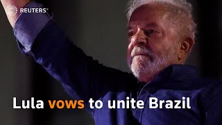 Lula vows to unite Brazil in tight win over Bolsonaro