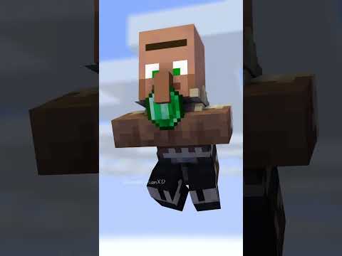 Minecraft Villager Falling2 - minecraft animation #shorts
