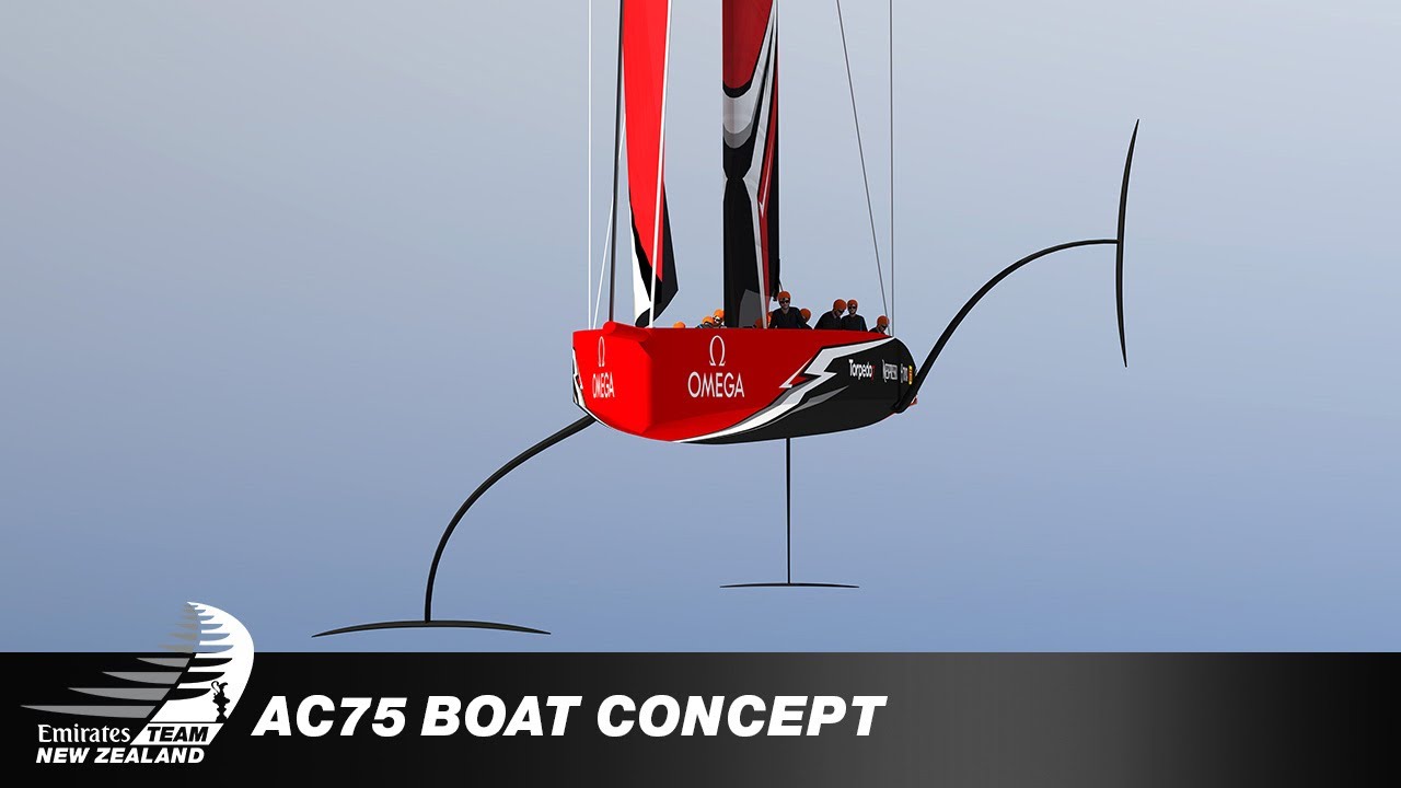 The America's Cup AC75 boat concept revealed.
