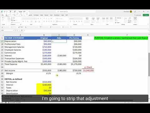 Pro forma income statement