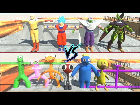 TEAM DRAGON BALL VS TEAM RAINBOW FRIEND - Animal Revolt Battle Simulator