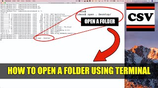 How to OPEN a Folder Using Terminal Commands On a Mac - Basic Tutorial | New