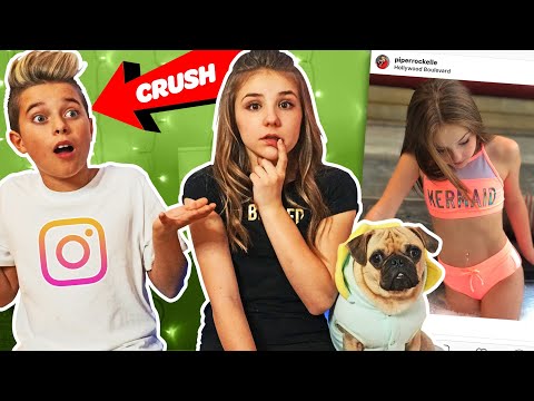 My Crush REACTS To Old INSTAGRAM PHOTOS **FUNNY** 📷 💕| Piper Rockelle Video