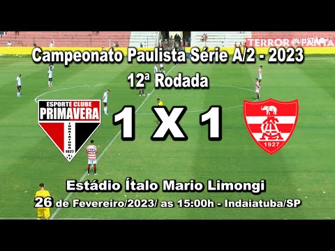 PRIMAVERA 1 X 1 LINENSE - PAULISTA A/2 - 2023 - RESUMO DO JOGO
