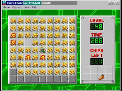 Chip's Challenge 1 Level 48 (Mugger Square) - 277 seconds