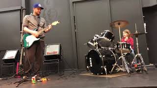 Mykel and Carli #weezer cover at open mic.