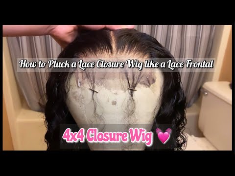 How to Pluck a 4x4 Lace Closure Wig (Beginner Friendly) | Gii Fentii