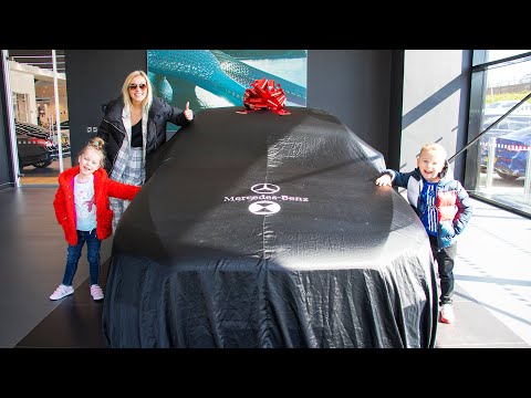 Alex Gaby and Mama bought YELLOW CAR FOR GIRLS