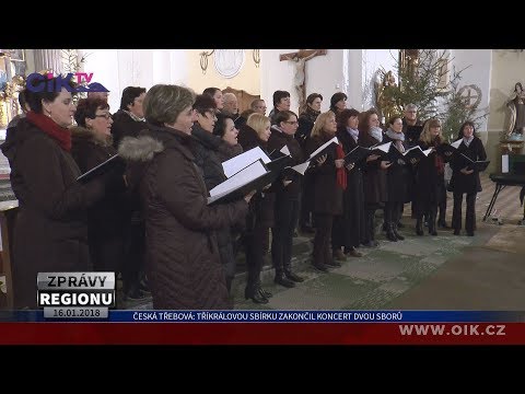 Česká Třebová: Tříkrálovou sbírku zakončil koncert dvou sborů