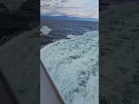 Thumbnail for The WAKE from Coral Princess cruise ship off coast of British Columbia Canada