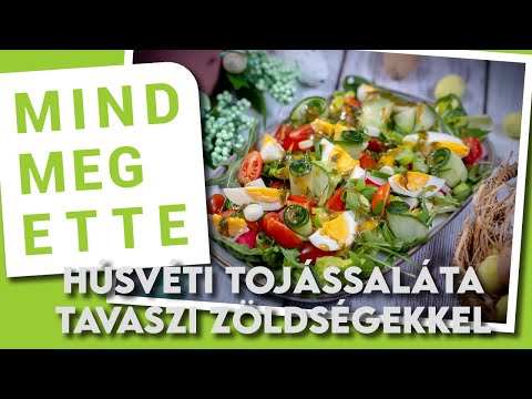 Húsvéti tojássaláta tavaszi zöldségekkel