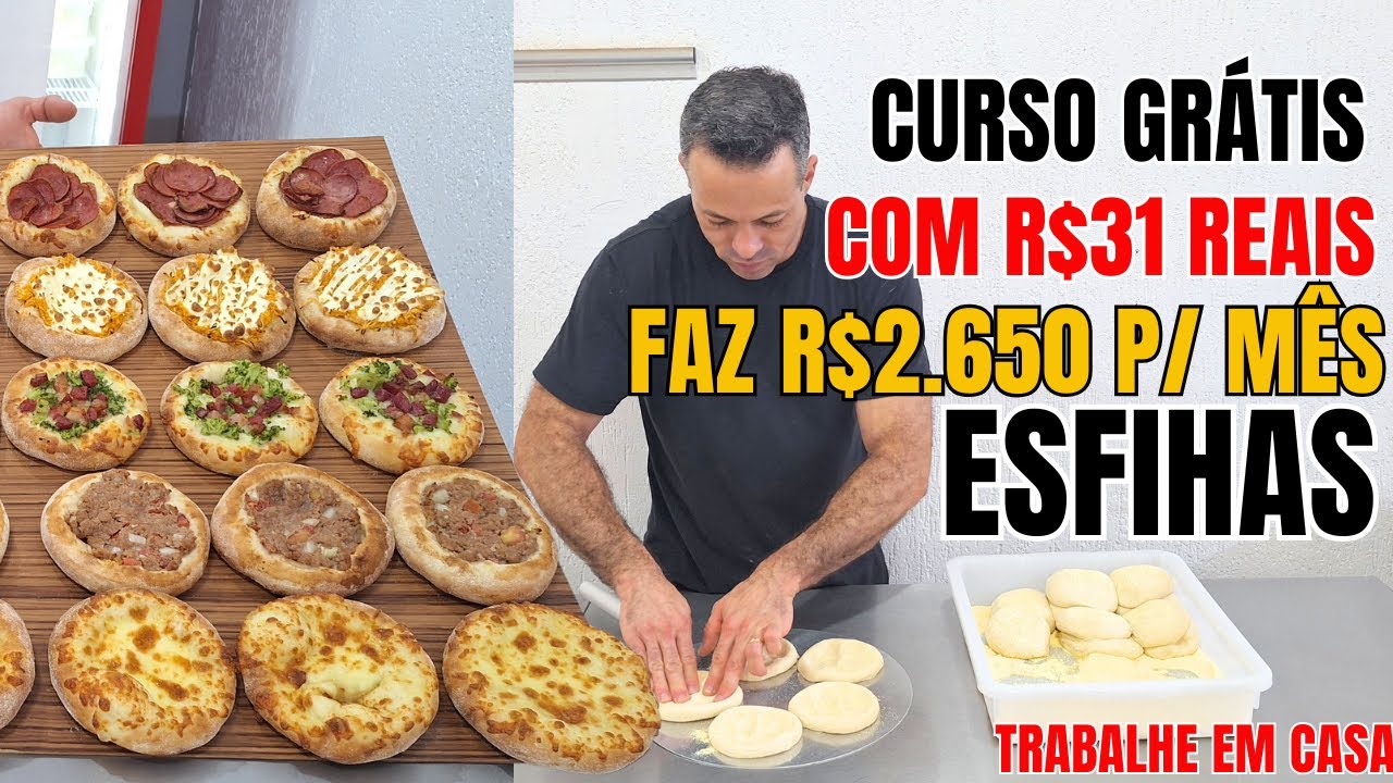 ESFIHAS DELIVERY I WORK FROM HOME I WITH JUST R$31 REAIS YOU CAN EARN A SALARY OF R$2,650