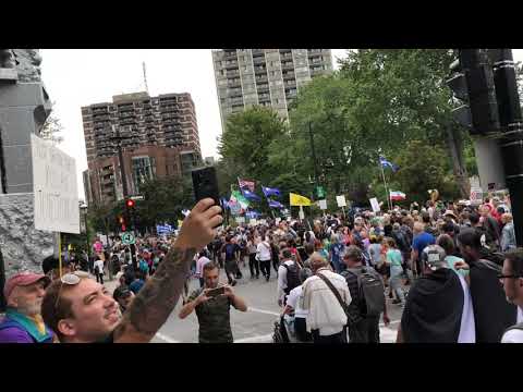 11 September, 2021 Montréal protests against Trudeau and Legault COVID response