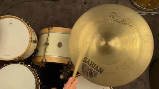Video thumbnail for Used Sabian Ed Shaughnessy Signature 21" Ride Cymbal 3160g by Wood & Weather Drum Shop