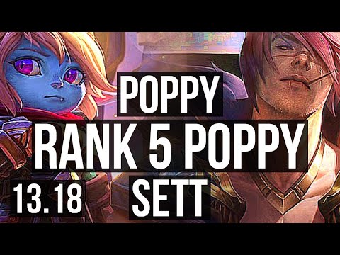 POPPY vs SETT (TOP) | Rank 5 Poppy, 5/3/13 | NA Challenger | 13.18