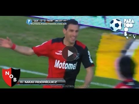 Gol de Maxi Rodriguez. Quilmes 0 Newell's 1. Fecha 10. Torneo Inicial 2013