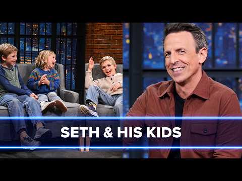 Seth Interviews His Kids on Late Night; Shares Their Birth Stories