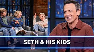 Seth Interviews His Kids on Late Night; Shares Their Birth Stories