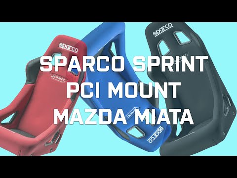 FOR TALL DRIVERS MIATA RACING SEAT SPARCO SPRINT PCI MOUNT ONE PIECE INSTALL IN 1999 MAZDA NB