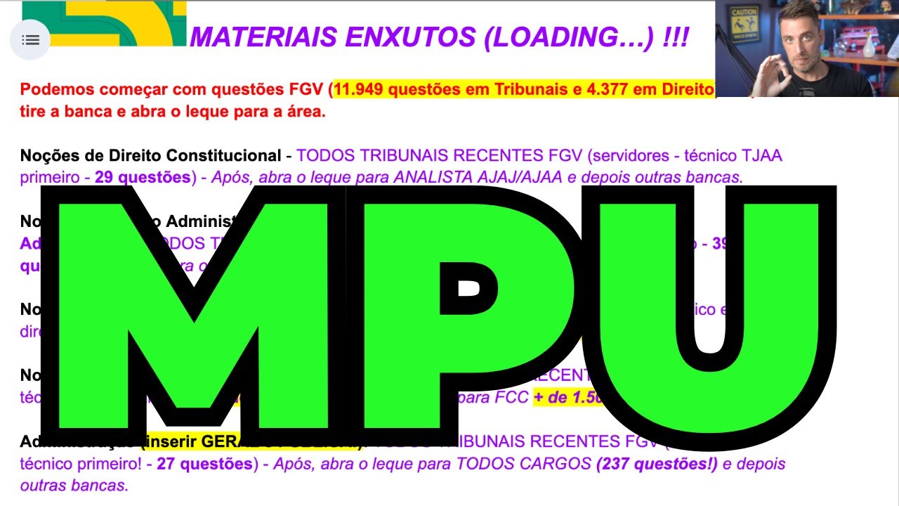🚨 CONCURSO MPU DEVE SAIR SEMANA QUE VEM (PODEMOS TER SIDO ENGANADOS) | Conheça o MPU TURBINADO 2.0