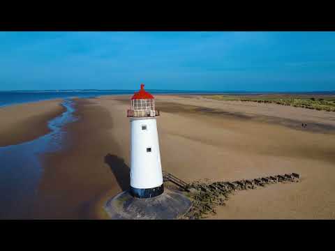 PRESTATYN: From The Air - Talacre & Point of Ayr Lighthouse