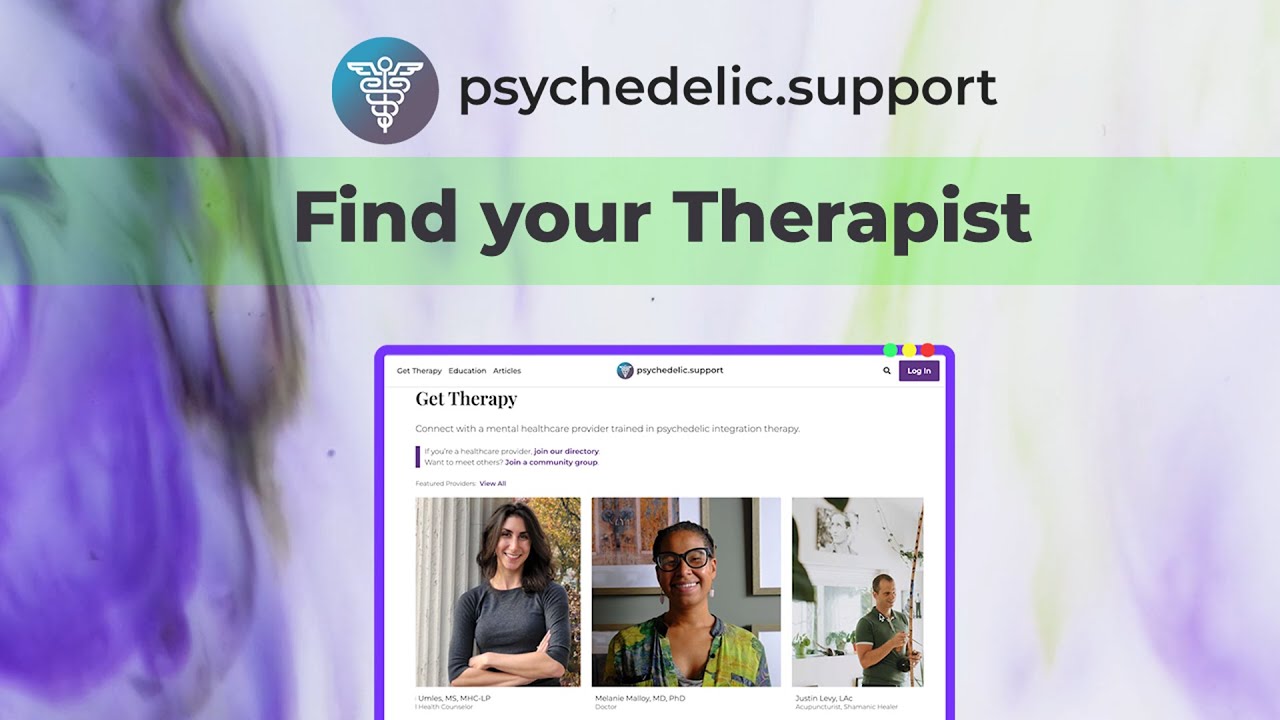 Find Your Therapist at Psychedelic Support