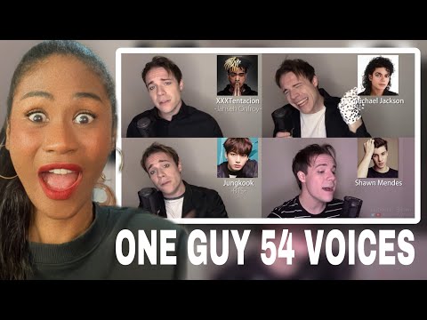 FIRST TIME REACTING ONE GUY, 54 VOICES (With Music!) Drake, TØP, P!ATD, Puth, MCR, Queen