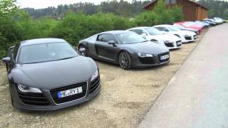 preview picture of video 'Audi R8 Bayerntreff 2014 das R8 meeting in Bayern'
