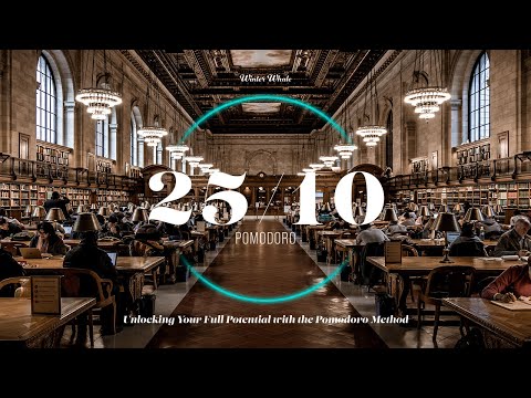 Pomodoro Technique 25/10 for Beginners | Study Timer - Library Ambience | 뽀모도로 25