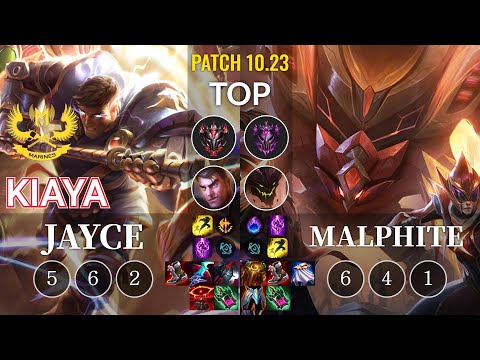 GAM Kiaya Jayce vs Malphite Top - KR Patch 10.23