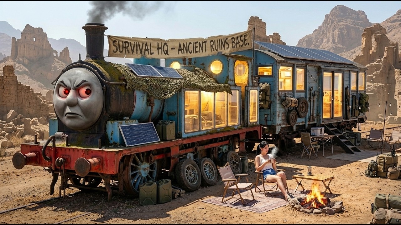 I Found an Abandoned Thomas Train Near Ancient Mountain Ruins and Transformed It into a Historical