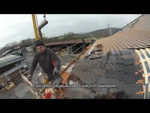 Biberschwanzdeckung einer Fledermausgaube/ Aufdachdämmung