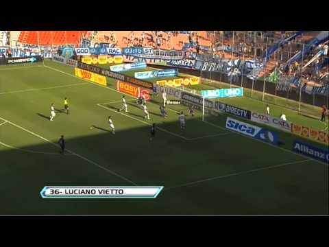 Gol de Vietto. Godoy Cruz 0 - Racing 1. Torneo Inicial 2012. Fecha 15. Fútbol Para Todos