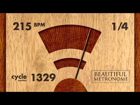 215 BPM 1/4 Wood Metronome HD