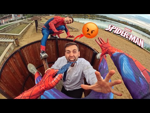 TOP TWO SPIDER-MAN TWINS BROS ESCAPING CRAZY DAD (Funny ParkourPOV SpiderMan)
