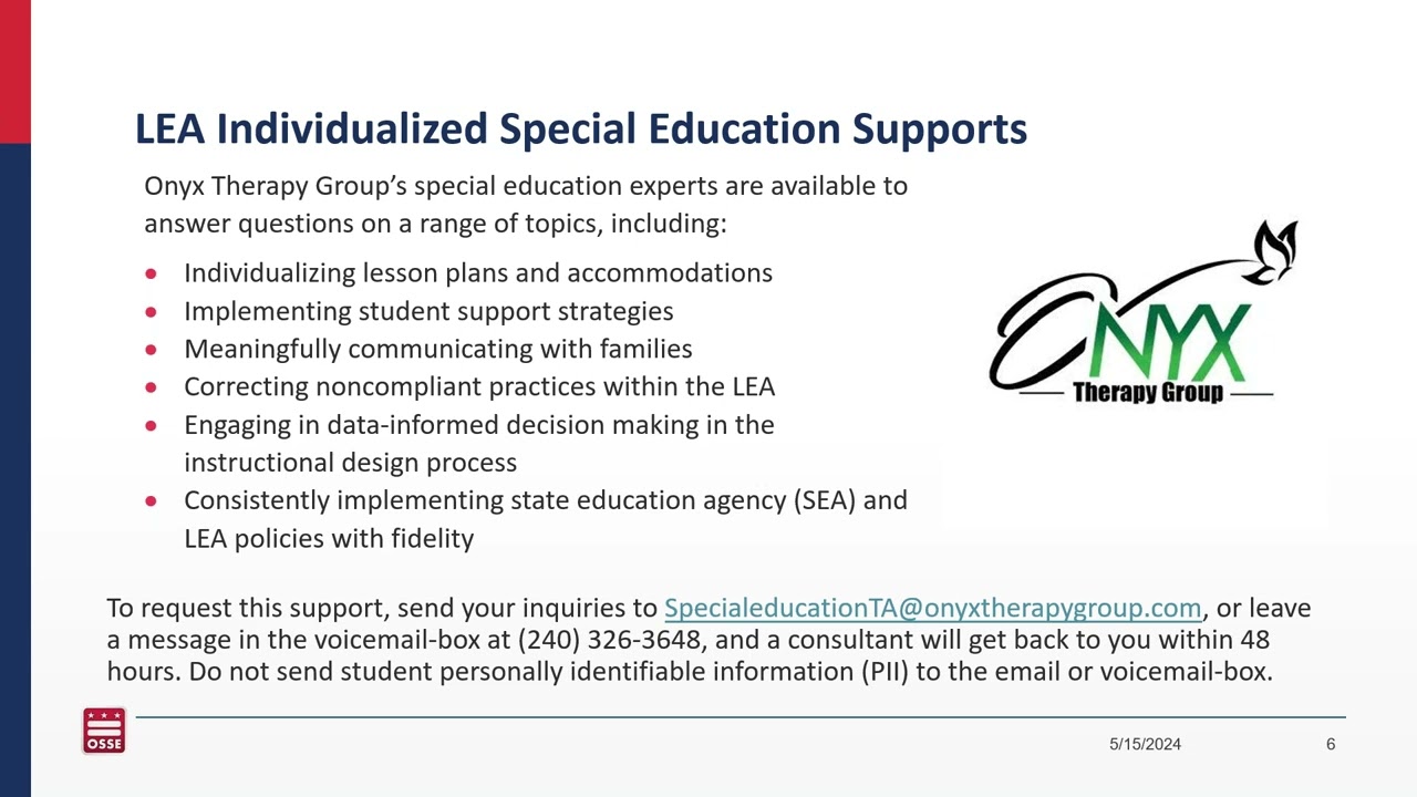 May 2024 Special Education POC Webinar