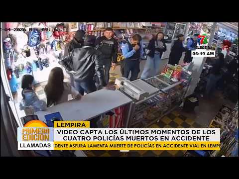 Cámaras captan los últimos minutos con vida de policías fallecidos en Lempira