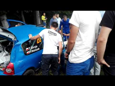 4 Bocheński Rajd 11.06.2016r. Wypadek na odcinku Kamyk 2 przejazd