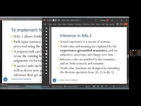 Artificial General Intelligence with Professor Pei Wang, Lecture 4 out of 8