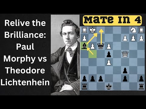 The Great Match of 1857: Paul Morphy vs Theodore Lichtenhein, A Chess Masterpiece #chess