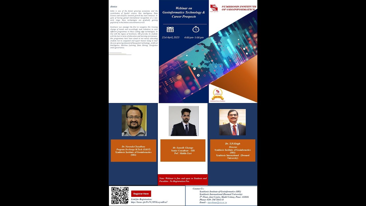 Webinar on Geoinformatics Technology & Career Prospects