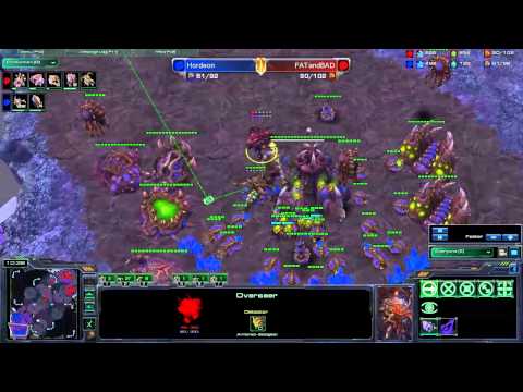 Starcraft 2 : Team EchO's Hordeon vs FATandBAD - ZvZ - Masters League