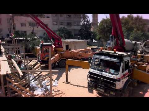 أعمال انشاء خزان الصفا للمياه في غزة