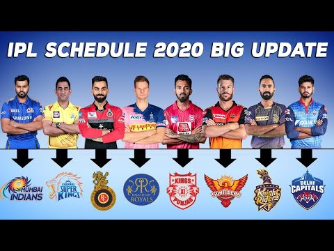 IPL Schedule 2020 - Big Update & All Matches Date | CSK, MI, RCB, SRH, KKR, KXIP, DC, RR | IPL 2020