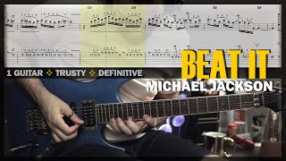 Beat It | Guitar Cover Tab | Solo Lesson | Backing Track with Vocals ðbb¸ MICHAEL JACKSON &amp; VAN HALEN