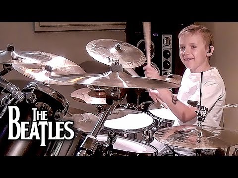 COME TOGETHER - BEATLES (7 year old Drummer)