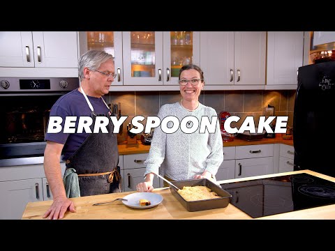 Berry Spoon Cake Recipe - Simple After Dinner Cake - Glen And Friends Cooking