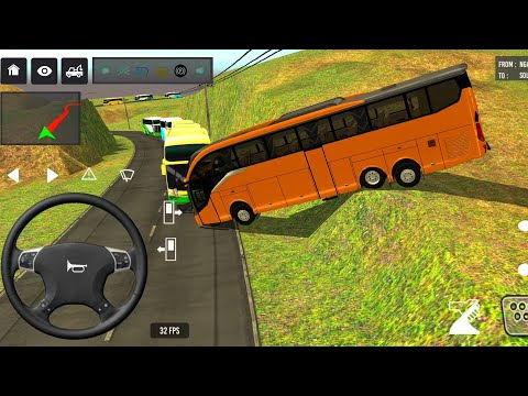 BUS SIMULATOR INDONESIA|| Bus🚌 Driving👮‍♂️ City euro Coach bus Simulator 🔥-Android Gameplay Bus 2024